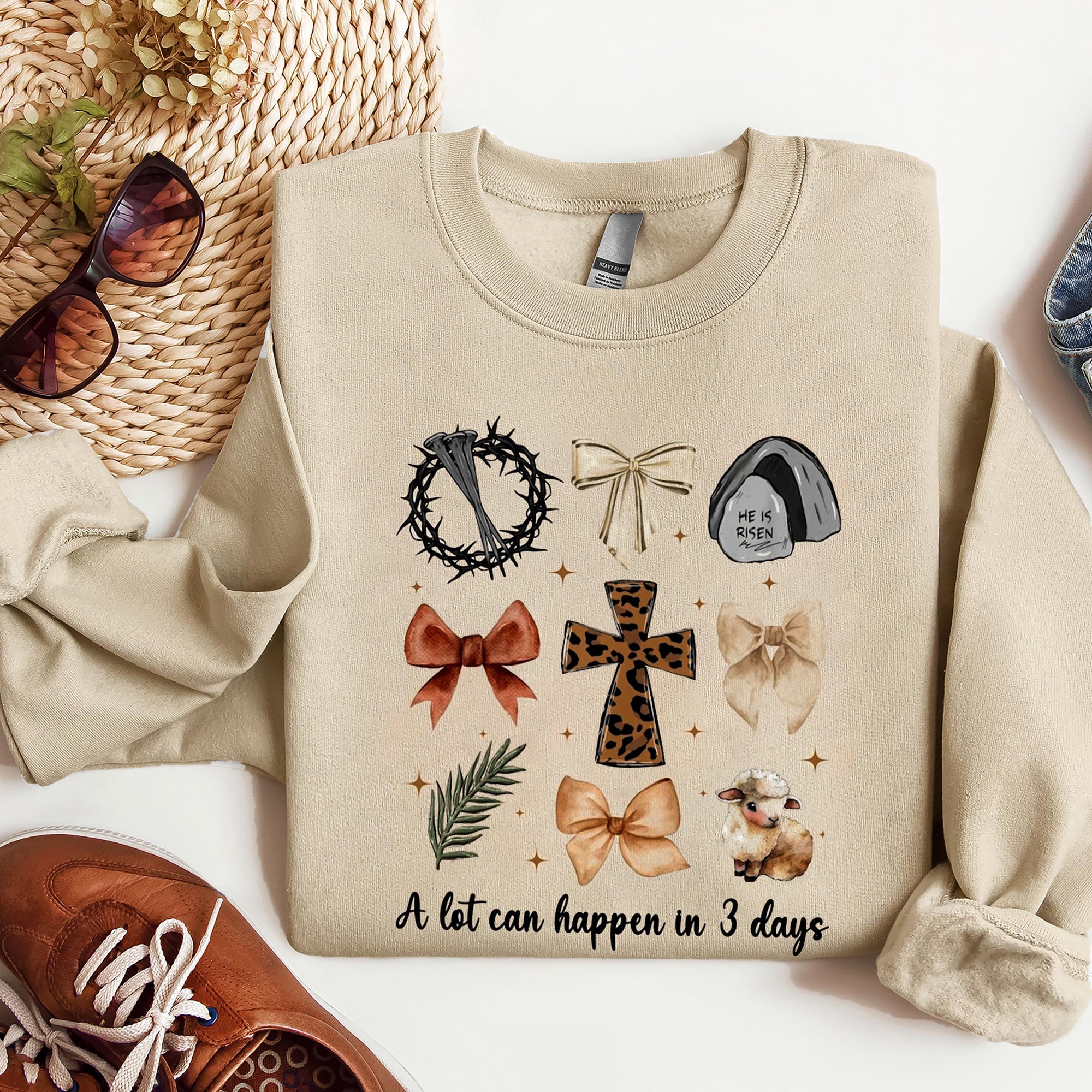 A lot can happen in 3 days Sweatshirt,Christian Easter Sweatshirt,Easter Shirt,Jesus Sweatshirt,Jesus Shirt,A lot can happen in 3 days Shirt. ILAF50